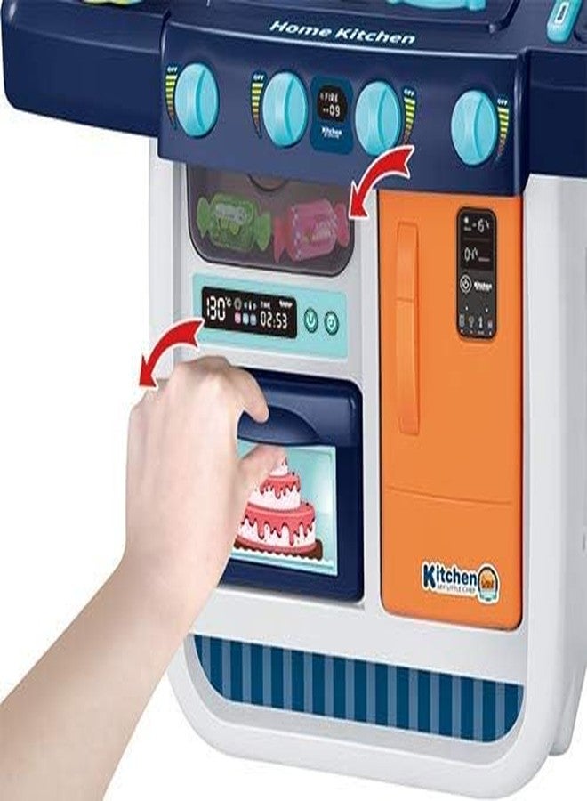 CIRBOX Kids Pretend Play Kitchen Set, Toys with Realistic Sound & Light, Cooking Stove, Sink, Play Food and Accessories, Pretend CIRBOX Playset Gifts for Toddlers Girls Boys. (Chef Pretend Kitchen) - Image 2